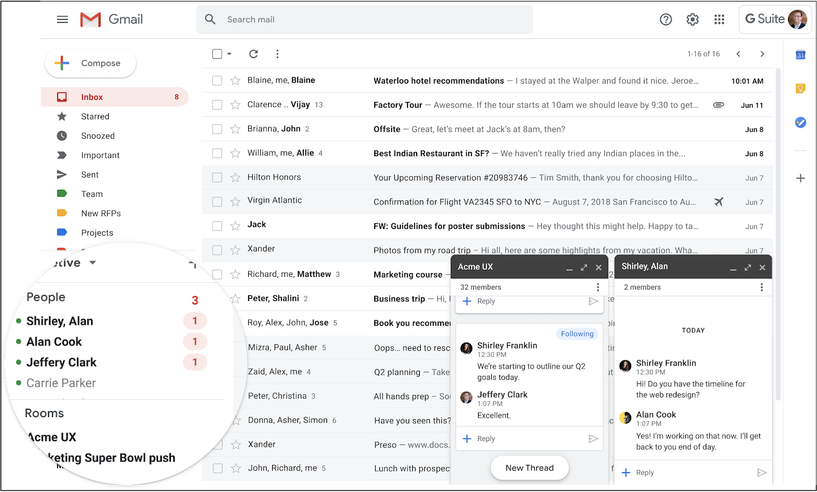 Gmail chat idle time